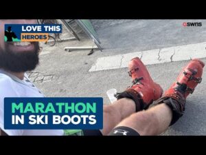 Runner Completes Paris Marathon in Ski Boots, Defying Norms