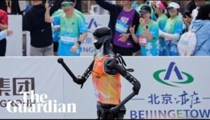 Robots Compete in Historic Beijing Half-Marathon Race