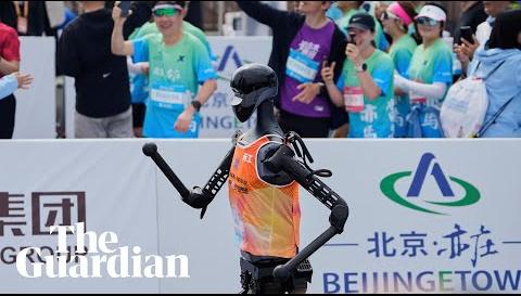 Robots Compete in Historic Beijing Half-Marathon Race